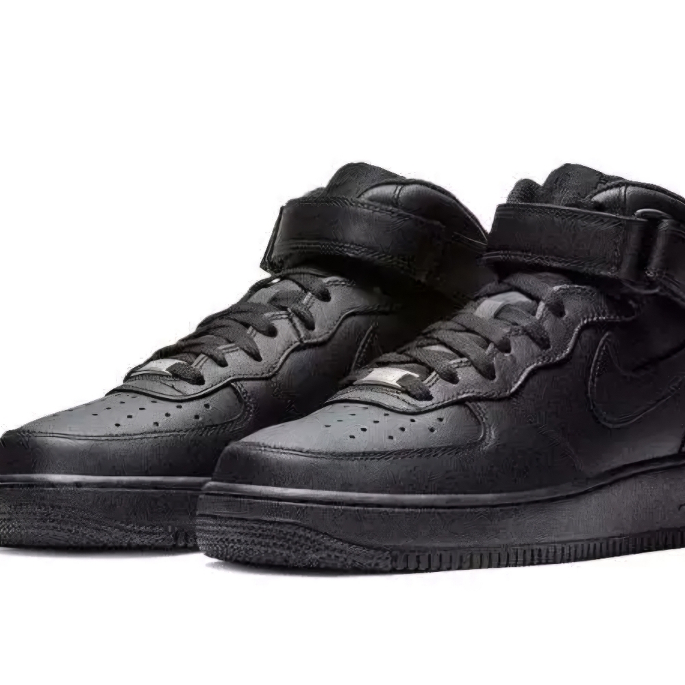 NIKE AIR FORCE 1 Tripple Black Mid 07'